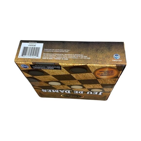 TCG Classic Games Wood Checkers Set | Board & 25 Game Pieces NWT - Picture 5 of 5
